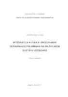 prikaz prve stranice dokumenta Integracija kodeka i programski definiranog prijamnika na razvojnom sustavu ZedBoard