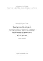 Poveznica na dokument Dizajn i ispitivanje višeprocesorskog komunikacijskog modula za automobilske primjene
