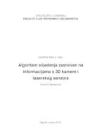 prikaz prve stranice dokumenta Algoritam slijeđenje zasnovan na informacijama s 3D kamere i laserskog senzora