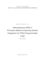 prikaz prve stranice dokumenta Integracija heterogenog računalnog sustava s procesorom arhitekture RISC-V na programabilnoj tehnologiji FPGA