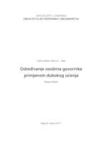 prikaz prve stranice dokumenta Određivanje osobina govornika primjenom dubokog učenja