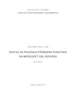 prikaz prve stranice dokumenta Sustav za praćenje promjena podataka u Microsoft SQL Server bazi podataka
