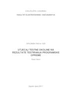 prikaz prve stranice dokumenta Utjecaj testne okoline na rezultate testiranja programske opreme