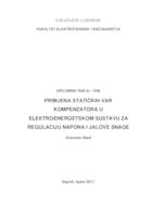 prikaz prve stranice dokumenta Primjena statičkih VAR kompenzatora u elektroenergetskom sustavu za regulaciju napona i jalove snage
