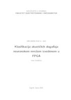 Poveznica na dokument Klasifikacija akustičkih događaja neuronskom mrežom izvedenom u FPGA