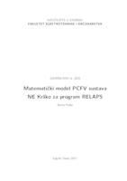 prikaz prve stranice dokumenta Matematički model PCFV sustava NE Krško za program RELAP5