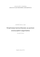 prikaz prve stranice dokumenta Kriptiranje komunikacije uz pomoć evolucijskih algoritama