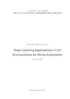 prikaz prve stranice dokumenta Primjena tehnika dubokog učenja u okruženju automatizacije doma u sustavima interneta stvari