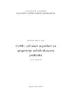 prikaz prve stranice dokumenta CURE: učinkovit algoritam za grupiranje velikih skupova podataka