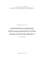 prikaz prve stranice dokumenta Implementacija programski definiranog prijamnika na FPGA sklopovima familije Spartan 6