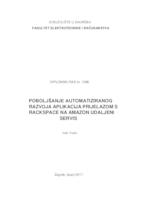 prikaz prve stranice dokumenta Poboljšanje automatiziranog razvoja aplikacija prijelazom s Rackspace na Amazon udaljeni servis