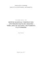 prikaz prve stranice dokumenta Bežično mjerenje temperatura upotrebom digitalnih senzora temeljeno na National Instruments platformama