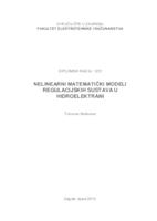 prikaz prve stranice dokumenta Nelinearni matematički modeli regulacijskih sustava u hidroelektrani