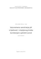 prikaz prve stranice dokumenta Istovremeno senziranje pH vrijednosti i otopljenog kisika korištenjem optičkih sondi