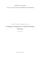 prikaz prve stranice dokumenta Upravljanje IP adresama u programski upravljanim mrežama