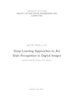 prikaz prve stranice dokumenta Primjena dubokog učenja u prepoznavanju umjetničkog stila iz digitalnih slika