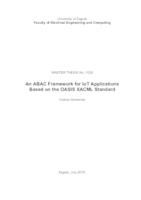 prikaz prve stranice dokumenta An ABAC Framework fot IoT Applications, Utilizing the OSASIS XACML Standard