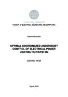 prikaz prve stranice dokumenta Optimal coordinated and robust control of electrical power distribution system