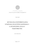 prikaz prve stranice dokumenta Metodologija eksperimentalnoga istraživanja dielektričkih naprezanja u uljno-barijernoj izolaciji transformatora
