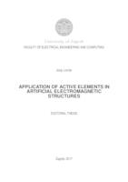prikaz prve stranice dokumenta Application of active elements in artificial electromagnetic structures