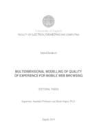 prikaz prve stranice dokumenta Multidimensional modelling of quality of experience for mobile web browsing