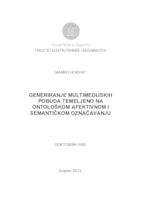 prikaz prve stranice dokumenta Generiranje multimedijskih pobuda temeljeno na ontološkom afektivnom i semantičkom označavanju