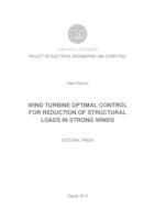 prikaz prve stranice dokumenta Wind turbine optimal control for reduction of structural loads in strong winds