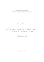prikaz prve stranice dokumenta Metode optimizacije algoritama za digitalnu obradu zvuka