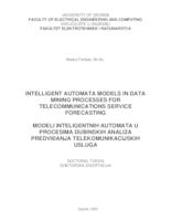 prikaz prve stranice dokumenta Intelligent automata models in data mining processes for telecommunications service forecasting