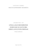 prikaz prve stranice dokumenta Upravljanje mikromrežom zasnovano na sustavima obnovljivih izvora energije