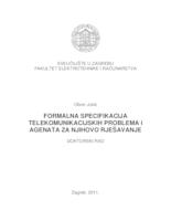 prikaz prve stranice dokumenta Formalna specifikacija telekomunikacijskih problema i agenata za njihovo rješavanje