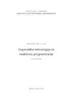 prikaz prve stranice dokumenta Usporedba tehnologija za reaktivno programiranje
