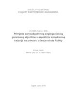 prikaz prve stranice dokumenta Primjena samoadaptivnog segregacijskog genetskog algoritma s aspektima simuliranog kaljenja na primjeru učenja robota Robby