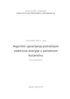 prikaz prve stranice dokumenta Algoritmi upravljanja potrošnjom električne energije u pametnom kućanstvu