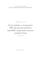 prikaz prve stranice dokumenta Razvoj dodatka za komponentu RAP koji povezuje platforme OpenHAB s programskim okvirom symbIoTe Cloud