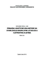 prikaz prve stranice dokumenta Primjena adaptivne Hsia metode na stabilizaciju bespilotne letjelice u vjetrovitim uvjetima