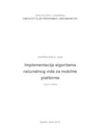 prikaz prve stranice dokumenta Implementacija algoritama računalnog vida za mobilne platforme