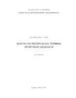 prikaz prve stranice dokumenta Sustav za rezervaciju termina sportskih objekata