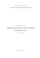 prikaz prve stranice dokumenta Optimizacija performanci OpenVX aplikacija za ugradbeni sustav