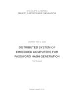 prikaz prve stranice dokumenta Raspodijeljeni sustav ugradbenih računala za generiranje sažetaka korištenih za zaštitu lozinki