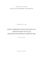 prikaz prve stranice dokumenta Razvoj komunikacijskog protokola za laboratorijski sustav za beskontaktno mjerenje temperature