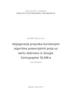 prikaz prve stranice dokumenta Izbjegavanje prepreka korištenjem algoritma potencijalnih polja uz kartu dobivenu iz Google Cartographer SLAM-a