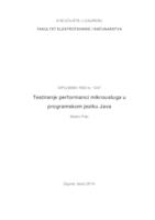 prikaz prve stranice dokumenta Testiranje performanci mikrousluga u programskom jeziku Java