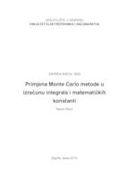 prikaz prve stranice dokumenta Primjena Monte Carlo metode u izračunu integrala i matematičkih konstanti
