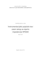 prikaz prve stranice dokumenta Instrumentacijsko pojačalo kao ulazni sklop za mjerilo impedancije HP4284