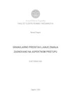 prikaz prve stranice dokumenta Granularno predstavljanje znanja zasnovano na aspektnom pristupu.