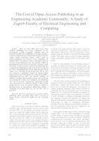 prikaz prve stranice dokumenta The Cost of Open-Access Publishing in an Engineering Academic Community: A Study of Zagreb Faculty of Electrical Engineering and Computing