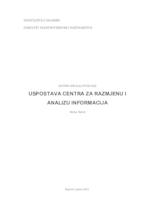 prikaz prve stranice dokumenta Uspostava centra za razmjenu i analizu informacija