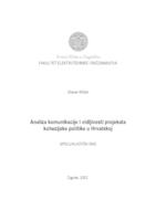 prikaz prve stranice dokumenta Analiza komunikacije i vidljivosti projekata kohezijske politike u Hrvatskoj