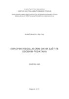prikaz prve stranice dokumenta Europski regulatorni okvir zaštite osobnih podataka